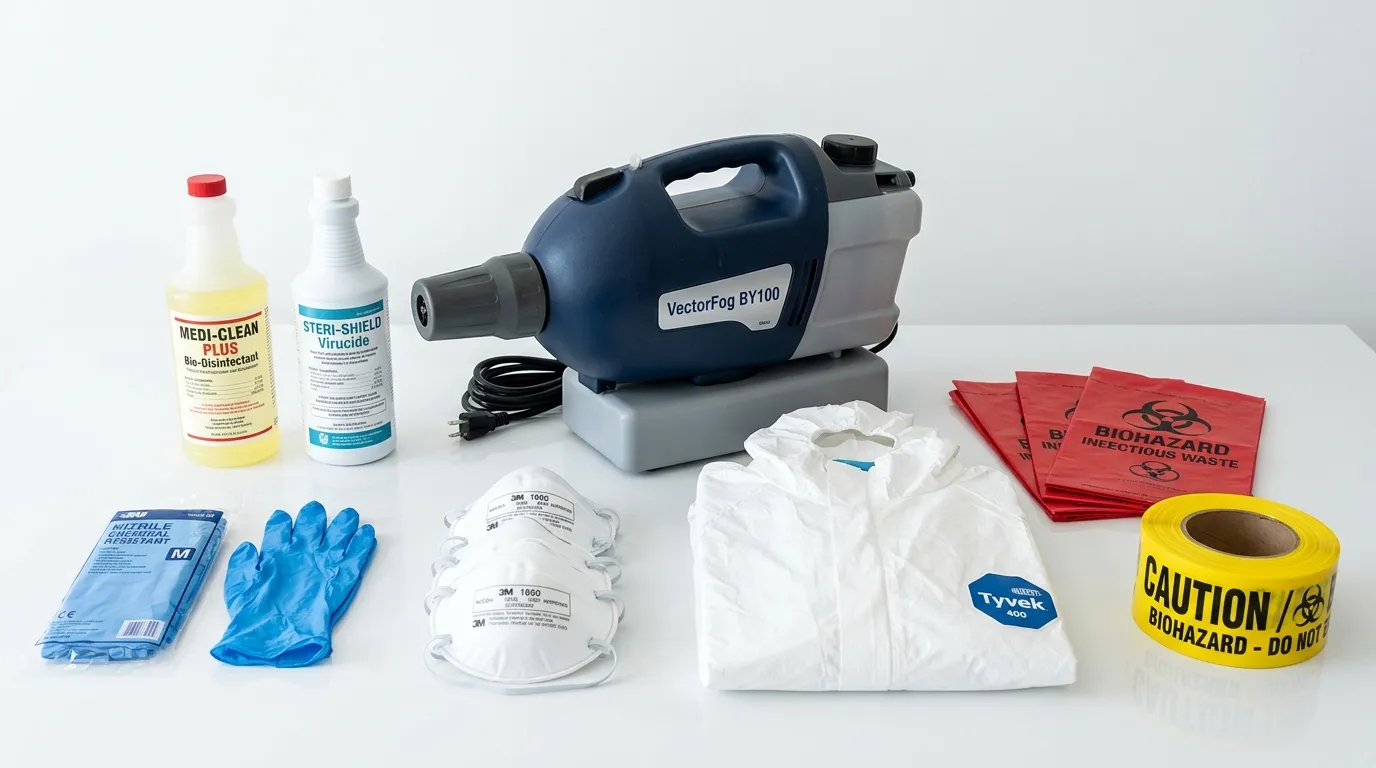 Professional biohazard remediation crew working in Coraopolis