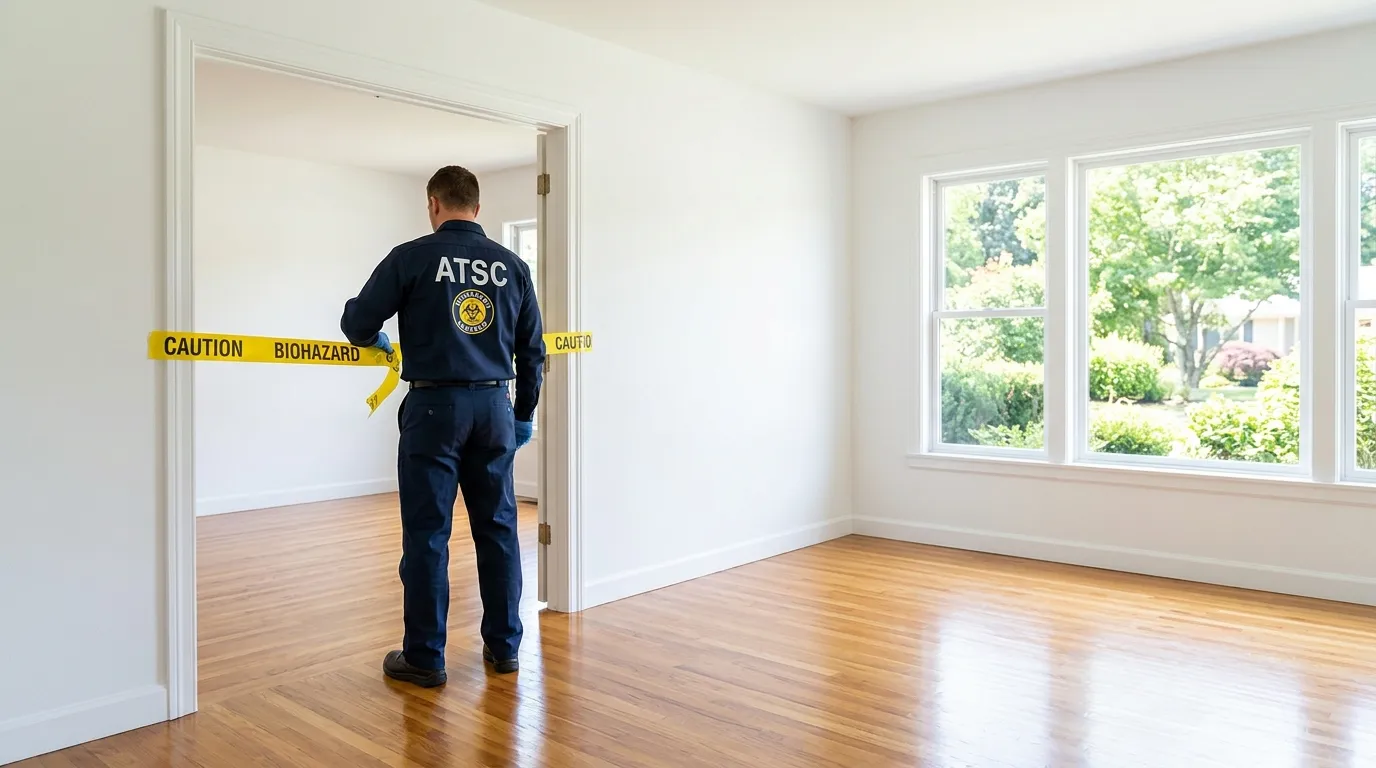Certified biohazard cleanup crew performing Decomposition Cleanup in Coraopolis